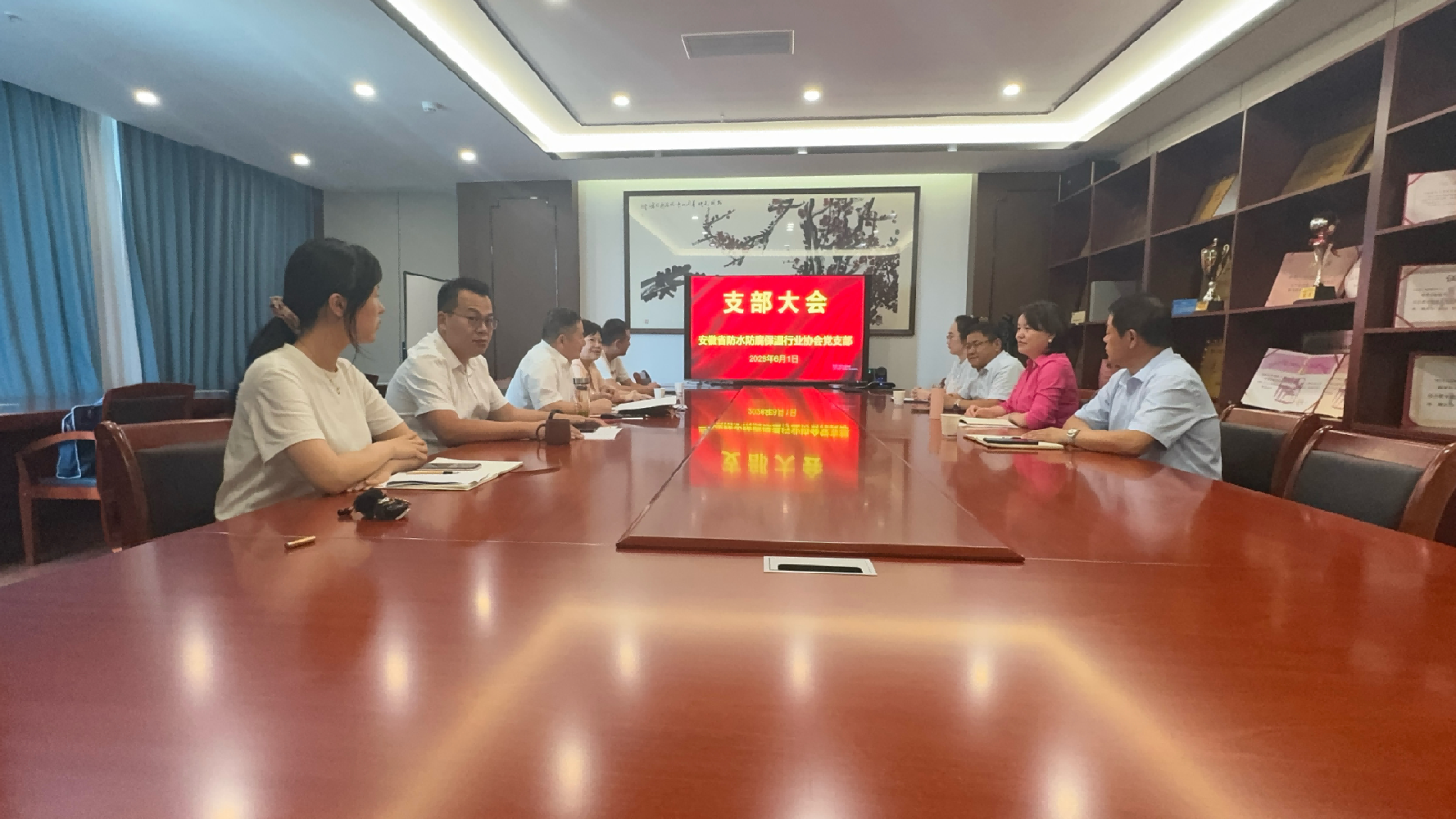 安徽省防水防腐保温行业协会党支部召开党员大会，扎实开展“两优一先”推荐工作